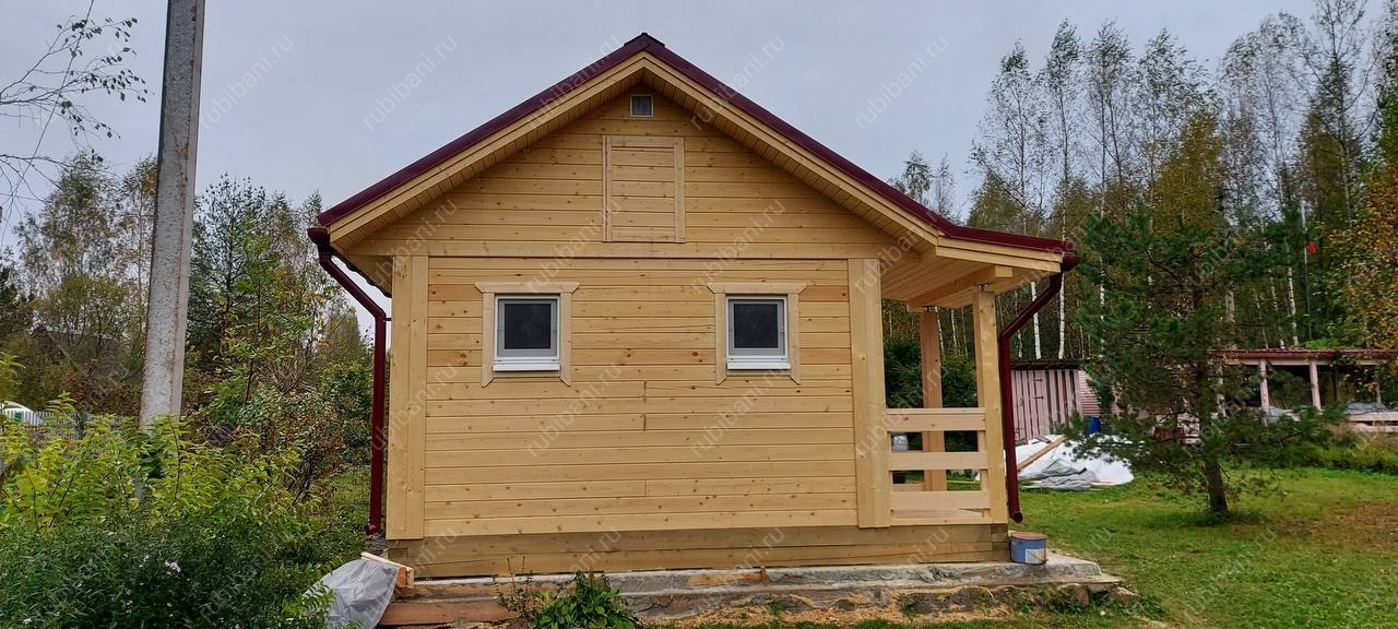 Баня из бруса 6х4 с крыльцом по проекту Б-22 — фото 3 Баня из бруса 6х4 с крыльцом по проекту Б-22 — фото 3