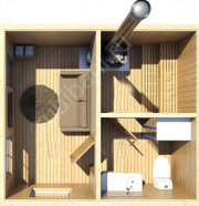 Баня 3×5 м, 15 м²