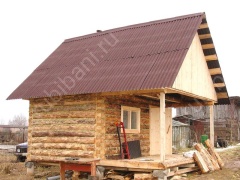 Баня 4×4 с террасой, 24 м²