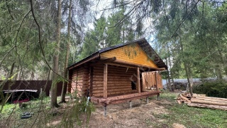 Баня 6×6 с террасой, 48 м²