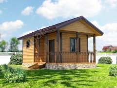 Баня из бруса 7×4 (Б-41), 28 м²