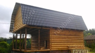 Дом-баня 6×8 с террасой