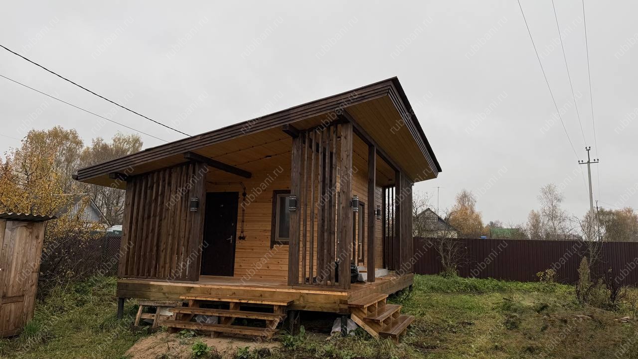 Баня из бруса 5 на 8 с террасой по проекту Б - 144 — фото 16 Баня из бруса 5 на 8 с террасой по проекту Б - 144 — фото 16