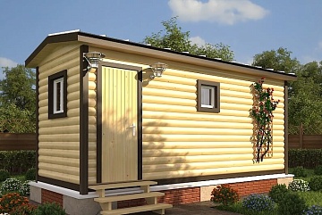Мобильная баня 2.3×6, 13.8 м²
