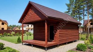 Баня 5×3 с террасой, 25 м²