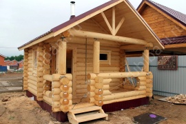 Баня 5×4 с террасой, 20 м²