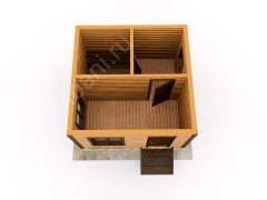 Баня из бруса 4×4 (Б-9), 16 м²