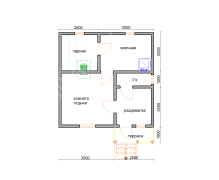 Баня из бруса 6×6 (Б88), 36 м²