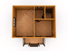 Баня из бруса 8×7 (Б-14), 60 м²
