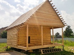 Баня 4×4 с террасой, 24 м²