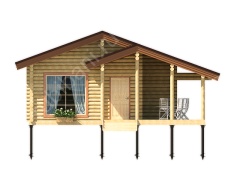 Баня из бревна 6×9 (ББ-49), 60 м²